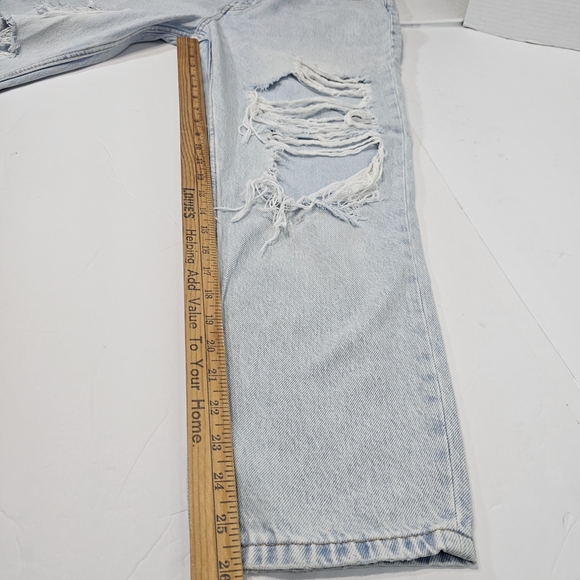 Aeropostale Light Blue High Rise Ripped Jeans - Picture 6 of 10